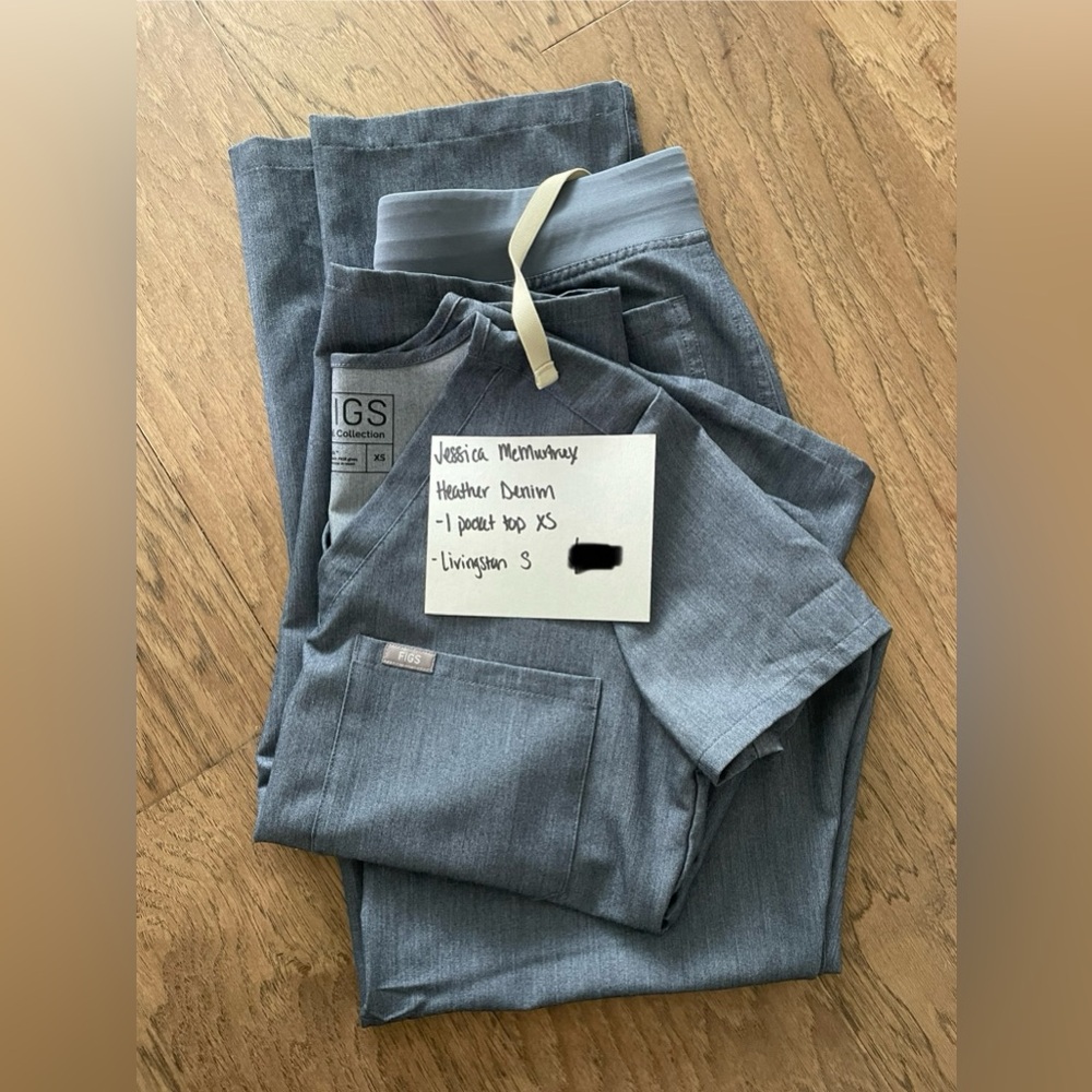 FIGS Heather Denim (XS catarina, SM livingston)